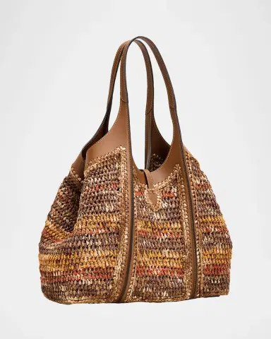 Tod 's T Timeless Raffia Shopping Tote Bag | Thumbnail 3 Tod 's T Timeless Raffia Shopping Tote Bag | Thumbnail 3