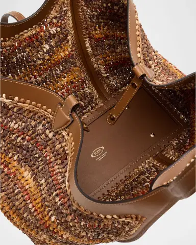 Tod 's T Timeless Raffia Shopping Tote Bag | Thumbnail 4 Tod 's T Timeless Raffia Shopping Tote Bag | Thumbnail 4