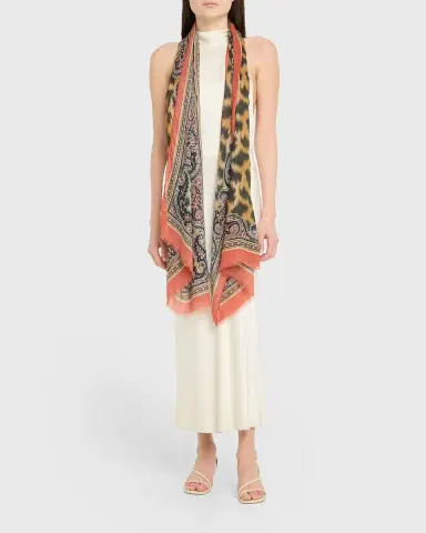 Etro Orfeo Animal-Print Scarf | Thumbnail 2 Etro Orfeo Animal-Print Scarf | Thumbnail 2