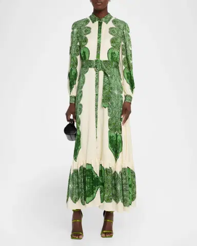 Elie Tahari Harley Belted Floral-Print Flounce Maxi Dress | Thumbnail 2 Elie Tahari Harley Belted Floral-Print Flounce Maxi Dress | Thumbnail 2