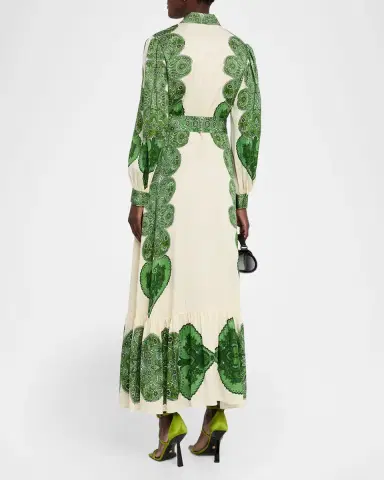 Elie Tahari Harley Belted Floral-Print Flounce Maxi Dress | Thumbnail 3 Elie Tahari Harley Belted Floral-Print Flounce Maxi Dress | Thumbnail 3