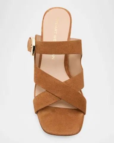 Stuart Weitzman 50mm Sai Suede Slide Sandals | Thumbnail 6 Stuart Weitzman 50mm Sai Suede Slide Sandals | Thumbnail 6