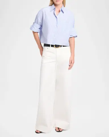 TWP Next Ex Striped Cropped Shirt | Thumbnail 2 TWP Next Ex Striped Cropped Shirt | Thumbnail 2