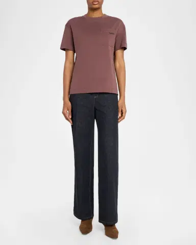 Brunello Cucinelli Patch Pocket Cotton T-Shirt | Thumbnail 2 Brunello Cucinelli Patch Pocket Cotton T-Shirt | Thumbnail 2