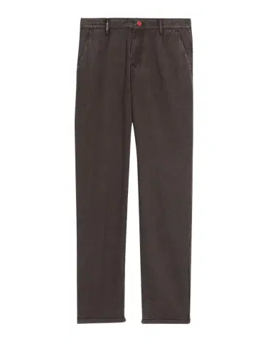 Kiton Men's Washed-Effect Wool Four-Pocket Pants | Thumbnail 1 Kiton Men's Washed-Effect Wool Four-Pocket Pants | Thumbnail 1