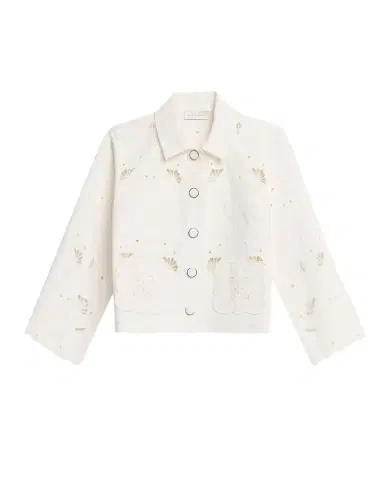 Elie Tahari Marianna Eyelet Embroidered Cotton Jacket | Thumbnail 1 Elie Tahari Marianna Eyelet Embroidered Cotton Jacket | Thumbnail 1