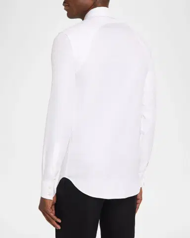 McQueen Men's Harness-Detail Skull Jacquard Cotton Shirt | Thumbnail 3 McQueen Men's Harness-Detail Skull Jacquard Cotton Shirt | Thumbnail 3