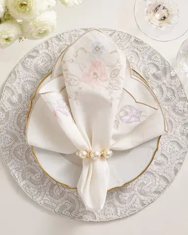 Kim Seybert Printemps Embroidered Napkin | Thumbnail 4 Kim Seybert Printemps Embroidered Napkin | Thumbnail 4