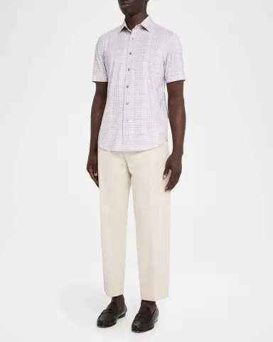 Bugatchi Men 's Miles OoohCotton Plaid Short-Sleeve Shirt | Thumbnail 2 Bugatchi Men 's Miles OoohCotton Plaid Short-Sleeve Shirt | Thumbnail 2