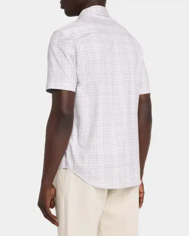 Bugatchi Men 's Miles OoohCotton Plaid Short-Sleeve Shirt | Thumbnail 3 Bugatchi Men 's Miles OoohCotton Plaid Short-Sleeve Shirt | Thumbnail 3