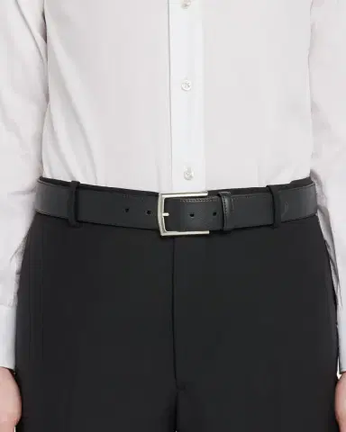 Simonnot Godard Men 's Luma Matte Leather Belt | Thumbnail 2 Simonnot Godard Men 's Luma Matte Leather Belt | Thumbnail 2