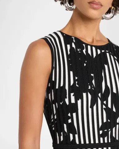 Elie Tahari Alma Floral Pleated Midi-Sweaterdress | Thumbnail 5 Elie Tahari Alma Floral Pleated Midi-Sweaterdress | Thumbnail 5