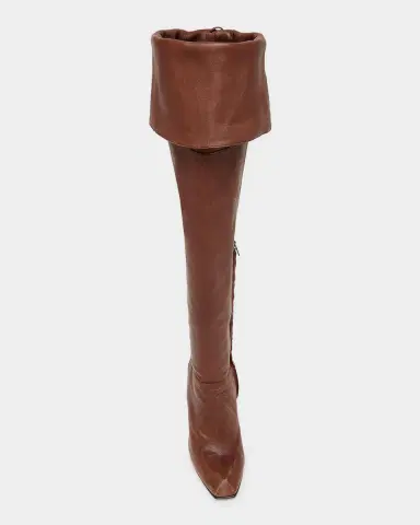 McQueen 105mm Horn Leather Knee-High Boots | Thumbnail 4 McQueen 105mm Horn Leather Knee-High Boots | Thumbnail 4
