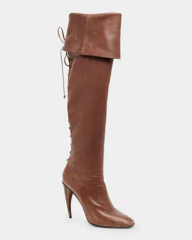McQueen 105mm Horn Leather Knee-High Boots | Thumbnail 5 McQueen 105mm Horn Leather Knee-High Boots | Thumbnail 5