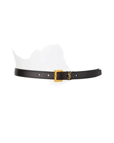 Saint Laurent YSL Monogram Leather Belt | Thumbnail 1 Saint Laurent YSL Monogram Leather Belt | Thumbnail 1