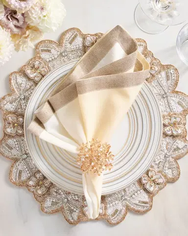 Kim Seybert Monarch Beaded Placemat | Thumbnail 3 Kim Seybert Monarch Beaded Placemat | Thumbnail 3