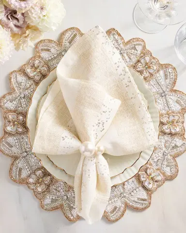 Kim Seybert Monarch Beaded Placemat | Thumbnail 4 Kim Seybert Monarch Beaded Placemat | Thumbnail 4