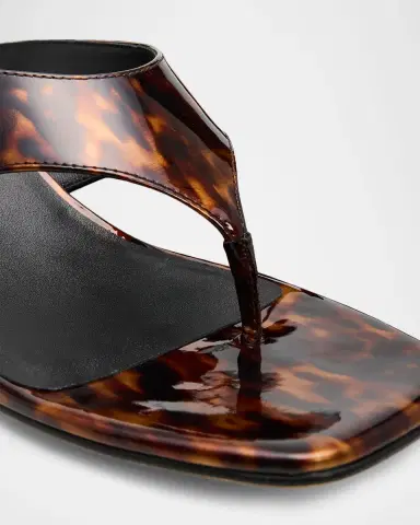 Stuart Weitzman 0mm Vinnie Printed Patent Leather Thong Sandals | Thumbnail 5 Stuart Weitzman 0mm Vinnie Printed Patent Leather Thong Sandals | Thumbnail 5