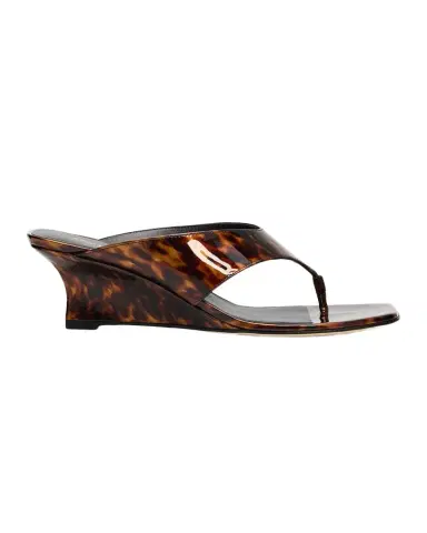 Stuart Weitzman 0mm Vinnie Printed Patent Leather Thong Sandals | Thumbnail 1 Stuart Weitzman 0mm Vinnie Printed Patent Leather Thong Sandals | Thumbnail 1