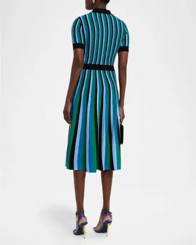 Elie Tahari The Ana Striped Knit Midi Dress | Thumbnail 3 Elie Tahari The Ana Striped Knit Midi Dress | Thumbnail 3