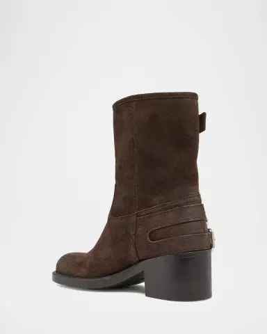 Chloé Dakota Suede Moto Ankle Boots | Thumbnail 4 Chloé Dakota Suede Moto Ankle Boots | Thumbnail 4