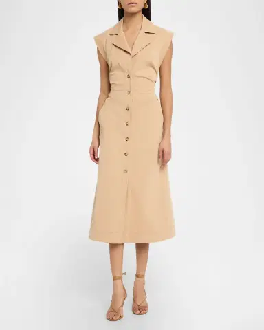 Veronica Beard Orla Button-Front Midi Shirtdress | Thumbnail 2 Veronica Beard Orla Button-Front Midi Shirtdress | Thumbnail 2