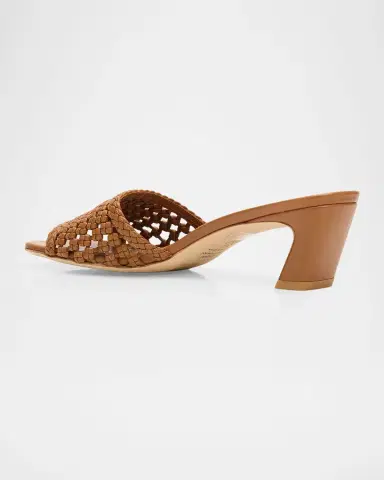 Stuart Weitzman Marina 0mm Leather Angled-Heel Slide Sandals | Thumbnail 4 Stuart Weitzman Marina 0mm Leather Angled-Heel Slide Sandals | Thumbnail 4