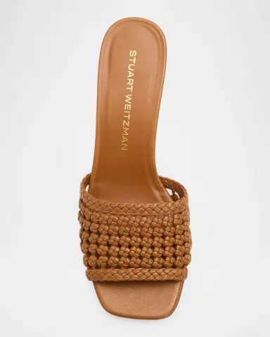 Stuart Weitzman Marina 0mm Leather Angled-Heel Slide Sandals | Thumbnail 6 Stuart Weitzman Marina 0mm Leather Angled-Heel Slide Sandals | Thumbnail 6