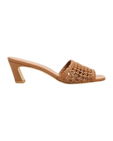 Stuart Weitzman Marina 0mm Leather Angled-Heel Slide Sandals | Thumbnail 1 Stuart Weitzman Marina 0mm Leather Angled-Heel Slide Sandals | Thumbnail 1