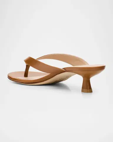 Stuart Weitzman Rio Leather Kitten-Heel Thong Sandals | Thumbnail 4 Stuart Weitzman Rio Leather Kitten-Heel Thong Sandals | Thumbnail 4