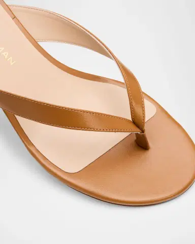 Stuart Weitzman Rio Leather Kitten-Heel Thong Sandals | Thumbnail 5 Stuart Weitzman Rio Leather Kitten-Heel Thong Sandals | Thumbnail 5