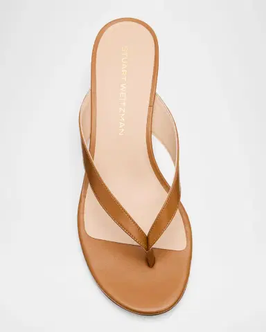 Stuart Weitzman Rio Leather Kitten-Heel Thong Sandals | Thumbnail 6 Stuart Weitzman Rio Leather Kitten-Heel Thong Sandals | Thumbnail 6