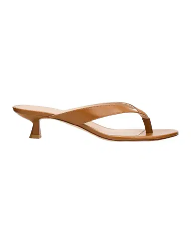 Stuart Weitzman Rio Leather Kitten-Heel Thong Sandals | Thumbnail 1 Stuart Weitzman Rio Leather Kitten-Heel Thong Sandals | Thumbnail 1