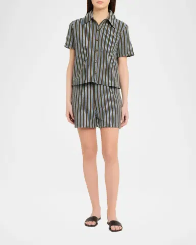 Veronica Beard Kyan Striped Cotton Cardigan | Thumbnail 2 Veronica Beard Kyan Striped Cotton Cardigan | Thumbnail 2