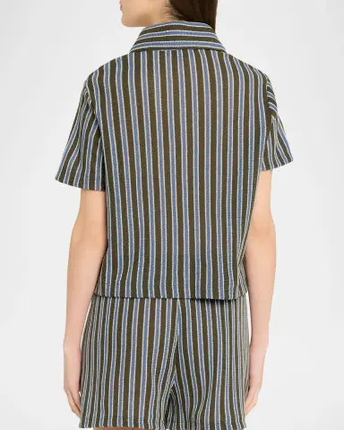 Veronica Beard Kyan Striped Cotton Cardigan | Thumbnail 3 Veronica Beard Kyan Striped Cotton Cardigan | Thumbnail 3