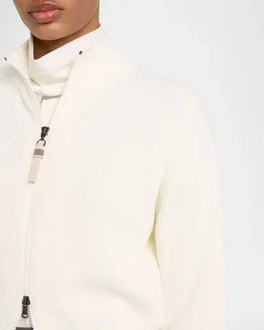 Brunello Cucinelli Cotton Rib Zip Cardigan | Thumbnail 5 Brunello Cucinelli Cotton Rib Zip Cardigan | Thumbnail 5