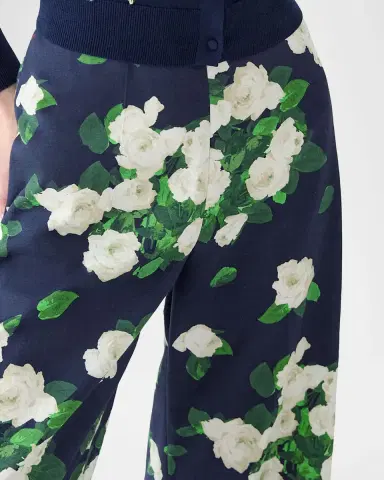 Carolina Herrera Diane High-Rise Floral Wide-Leg Pants | Thumbnail 4 Carolina Herrera Diane High-Rise Floral Wide-Leg Pants | Thumbnail 4