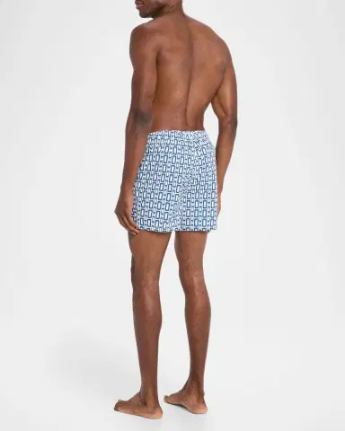 Bugatchi Men 's Cruz Short-Length Geometric Swim Trunks | Thumbnail 3 Bugatchi Men 's Cruz Short-Length Geometric Swim Trunks | Thumbnail 3