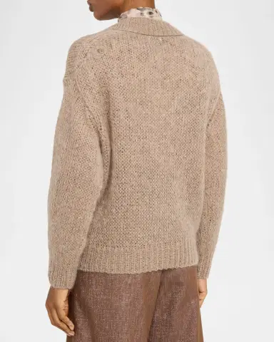 Brunello Cucinelli Wool V-Neck Sweater | Thumbnail 3 Brunello Cucinelli Wool V-Neck Sweater | Thumbnail 3