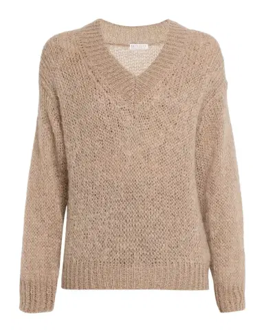 Brunello Cucinelli Wool V-Neck Sweater | Thumbnail 1 Brunello Cucinelli Wool V-Neck Sweater | Thumbnail 1