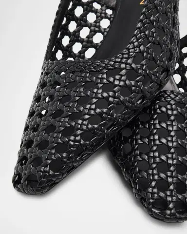 Stuart Weitzman 50mm Stassi Woven Leather Slingback Pumps | Thumbnail 5 Stuart Weitzman 50mm Stassi Woven Leather Slingback Pumps | Thumbnail 5