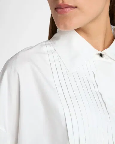 Golden Goose Journey Oversized Cotton Voile Tuxedo Shirt | Thumbnail 5 Golden Goose Journey Oversized Cotton Voile Tuxedo Shirt | Thumbnail 5
