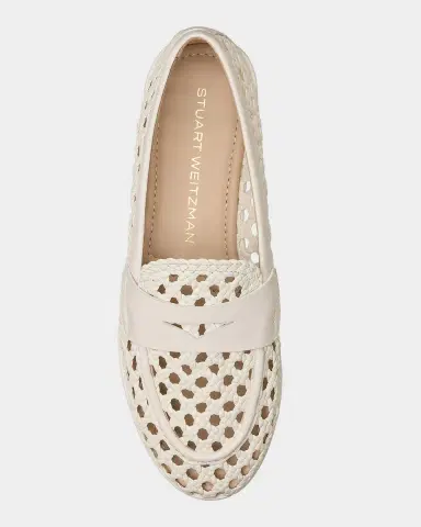 Stuart Weitzman Spencer Woven Leather Penny Loafers | Thumbnail 2 Stuart Weitzman Spencer Woven Leather Penny Loafers | Thumbnail 2