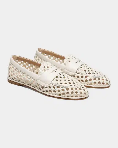 Stuart Weitzman Spencer Woven Leather Penny Loafers | Thumbnail 3 Stuart Weitzman Spencer Woven Leather Penny Loafers | Thumbnail 3