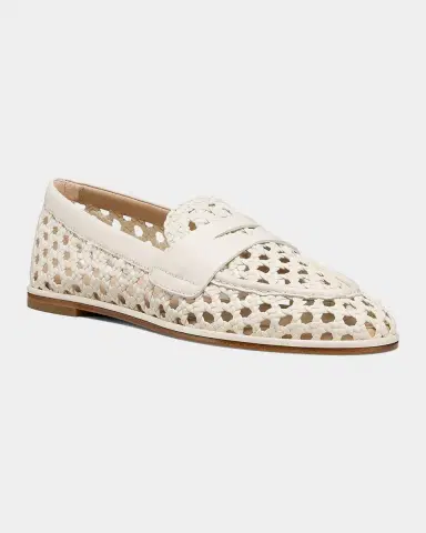 Stuart Weitzman Spencer Woven Leather Penny Loafers | Thumbnail 4 Stuart Weitzman Spencer Woven Leather Penny Loafers | Thumbnail 4
