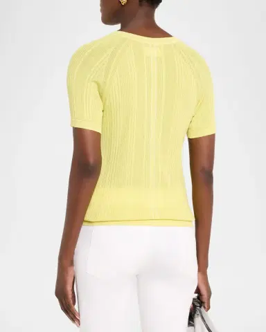 Rag & Bone Teresa Ribbed Short-Sleeve Tee | Thumbnail 3 Rag & Bone Teresa Ribbed Short-Sleeve Tee | Thumbnail 3