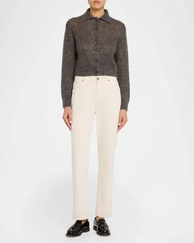 Brunello Cucinelli Metallic Cashmere Collared Cardigan | Thumbnail 2 Brunello Cucinelli Metallic Cashmere Collared Cardigan | Thumbnail 2