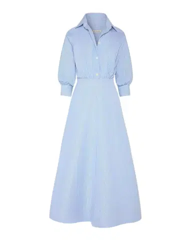 Altuzarra Eleanor Striped Cotton Poplin 3/4-Sleeve Midi Shirtdress | Thumbnail 1 Altuzarra Eleanor Striped Cotton Poplin 3/4-Sleeve Midi Shirtdress | Thumbnail 1