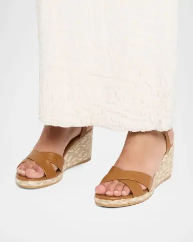 Stuart Weitzman 65mm Dayna Leather Crisscross Espadrille Sandals | Thumbnail 2 Stuart Weitzman 65mm Dayna Leather Crisscross Espadrille Sandals | Thumbnail 2