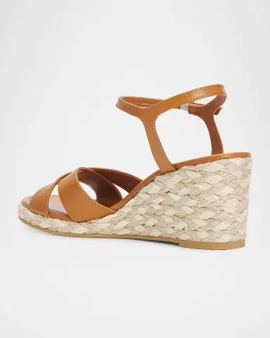 Stuart Weitzman 65mm Dayna Leather Crisscross Espadrille Sandals | Thumbnail 4 Stuart Weitzman 65mm Dayna Leather Crisscross Espadrille Sandals | Thumbnail 4